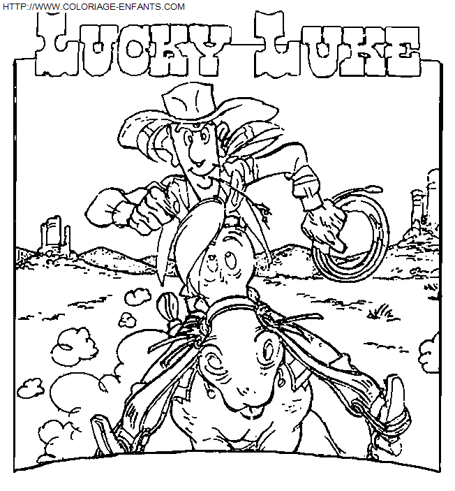 coloriage Heros Lucky Luke