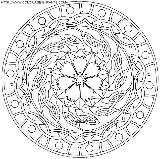 coloriage Heros Mandala