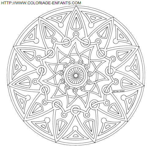 coloriage Heros Mandala