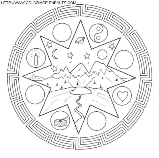 coloriage Heros Mandala