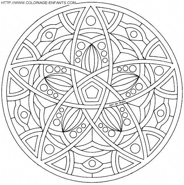 coloriage Heros Mandala