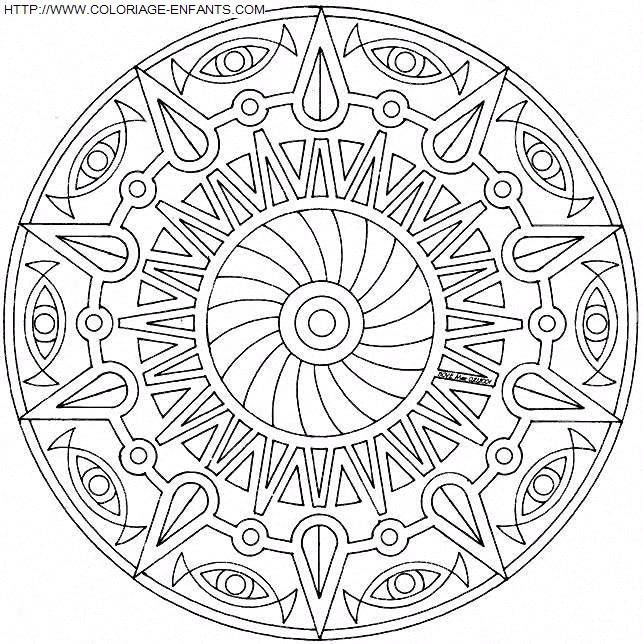 coloriage Heros Mandala