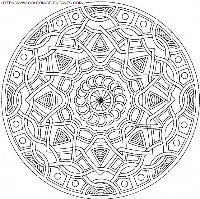 coloriage Heros Mandala