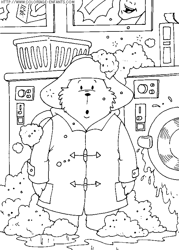 coloriage heros ours paddington