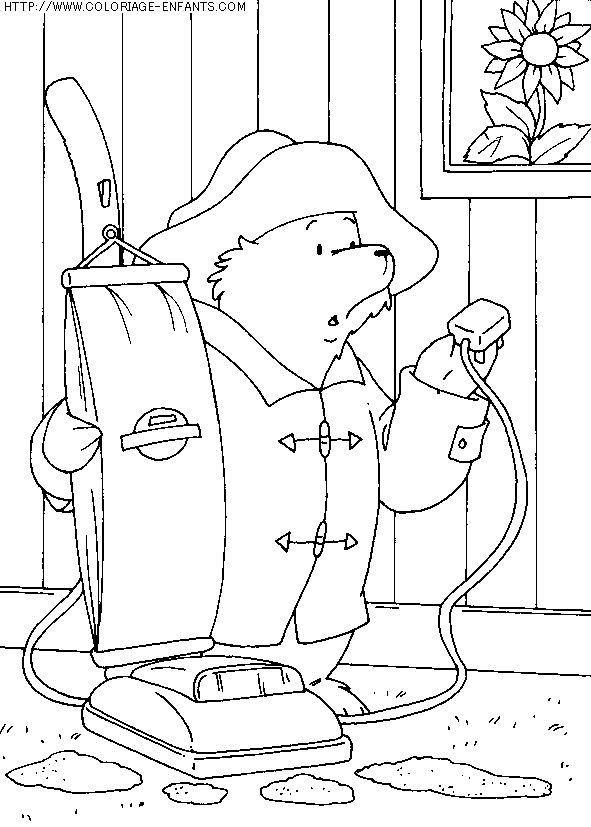 coloriage heros ours paddington