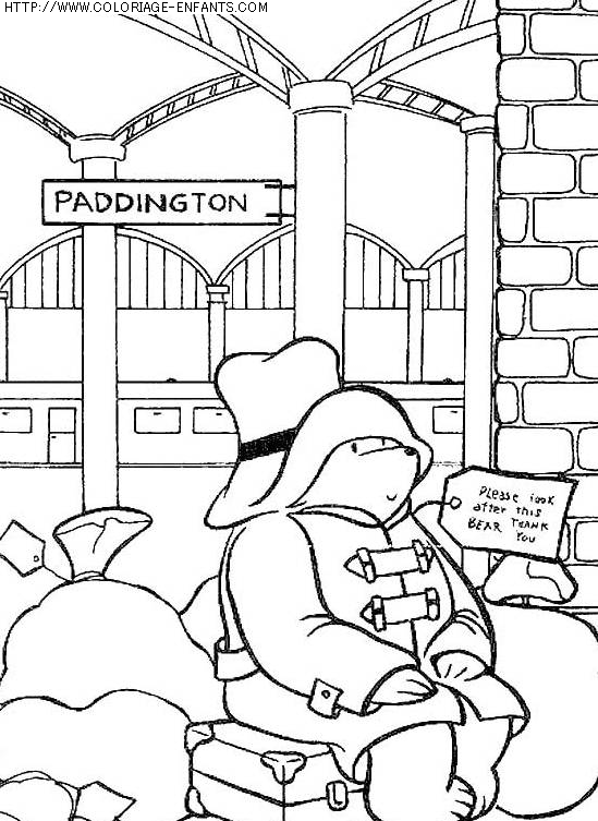 coloriage heros ours paddington