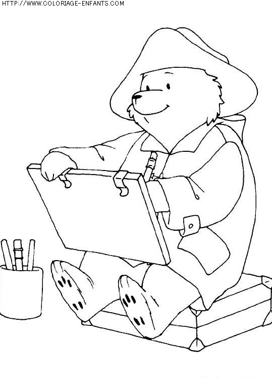 coloriage heros ours paddington