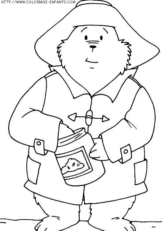 coloriage heros ours paddington