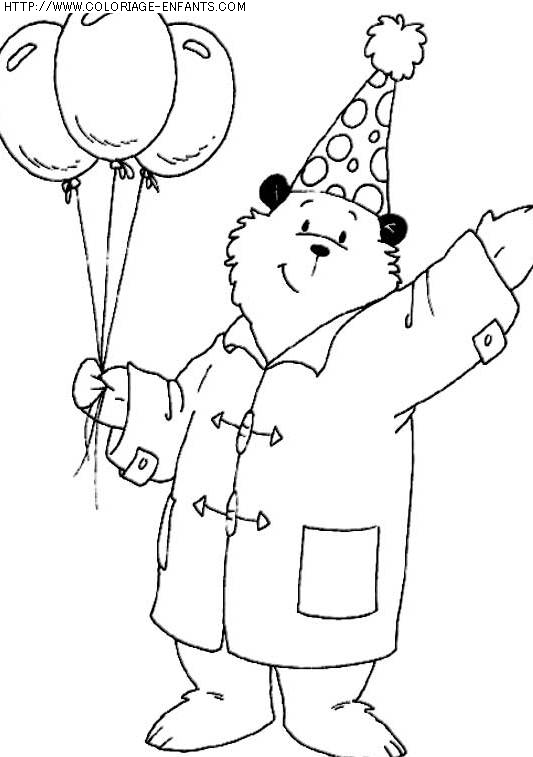 coloriage heros ours paddington