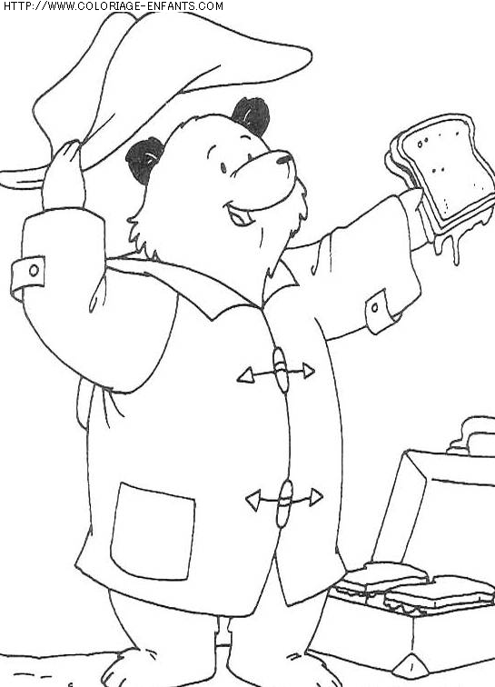 coloriage heros ours paddington