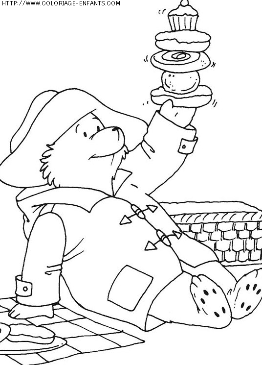 coloriage heros ours paddington