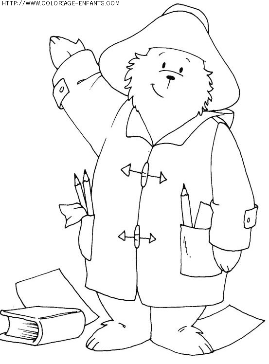 coloriage heros ours paddington