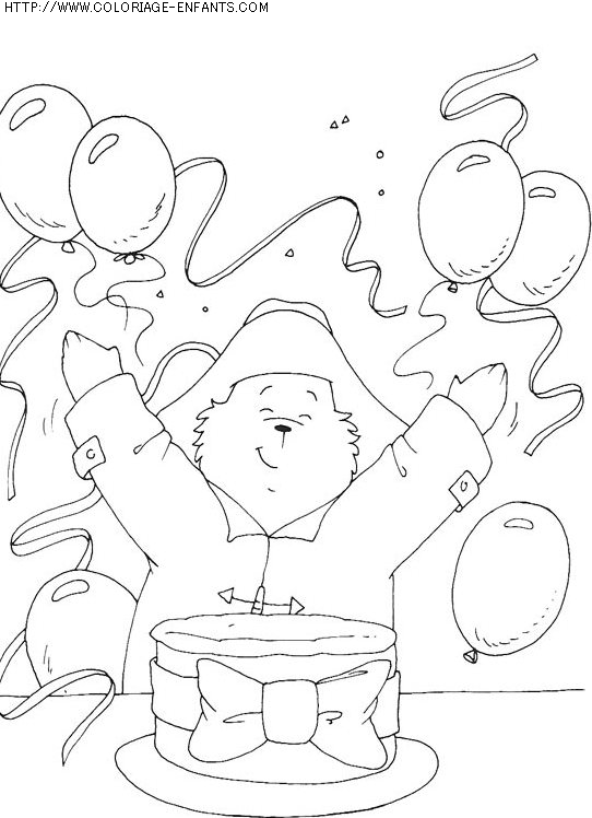 coloriage heros ours paddington