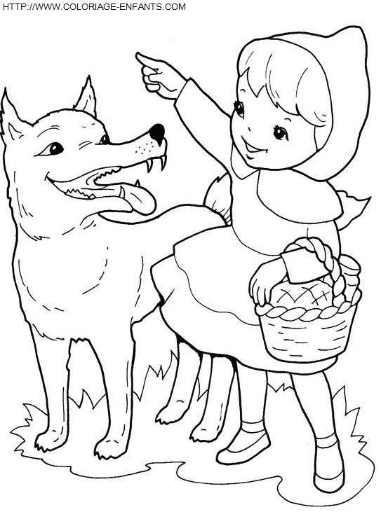 coloriage petit chaperon rouge