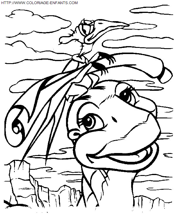 coloriage Heros Petit Dinosaure