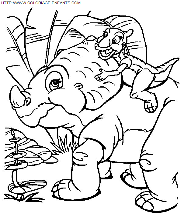coloriage Heros Petit Dinosaure