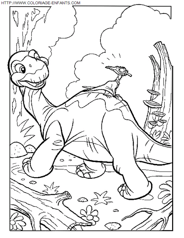 coloriage Heros Petit Dinosaure