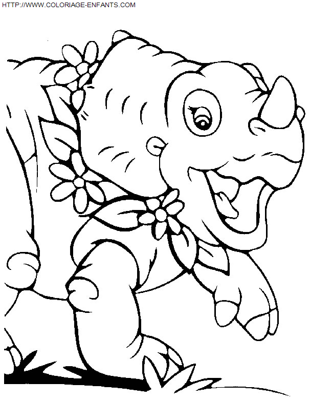 coloriage Heros Petit Dinosaure