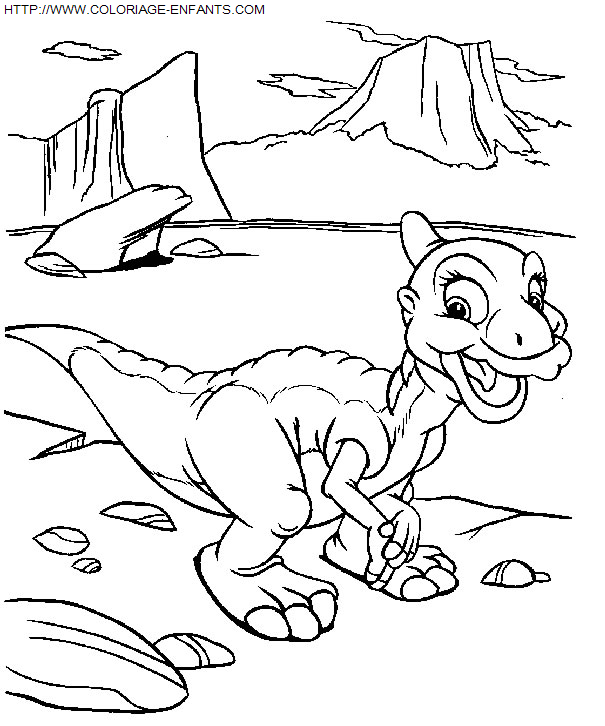 coloriage Heros Petit Dinosaure