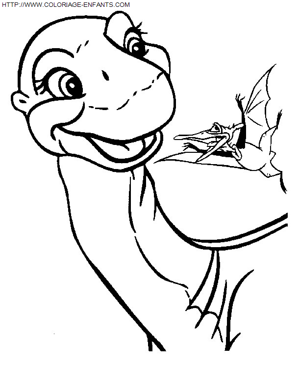 coloriage Heros Petit Dinosaure