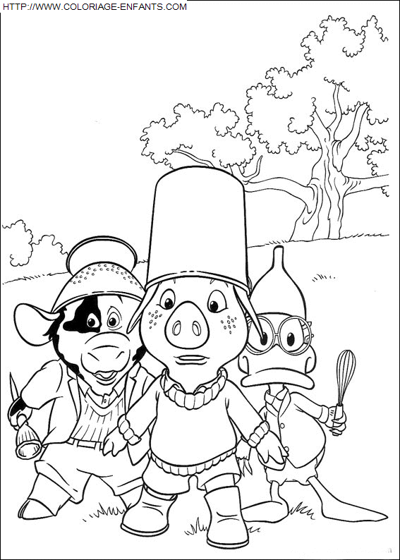 coloriage Heros Piggly