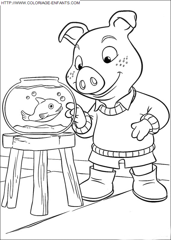 coloriage Heros Piggly