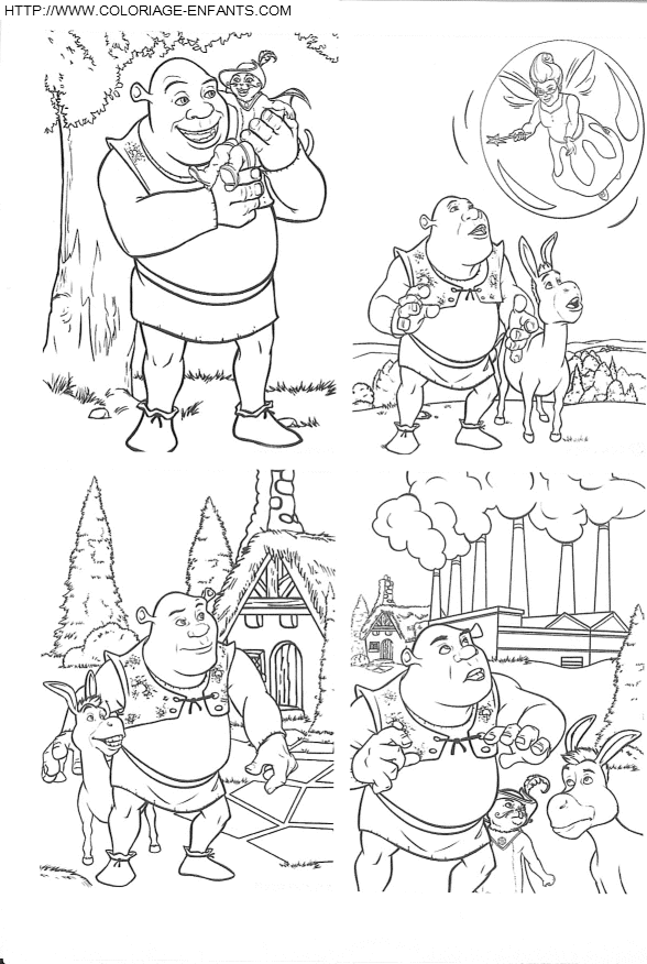 coloriage shrek