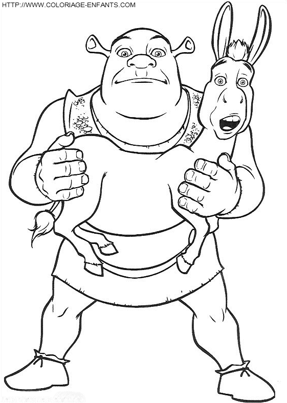 coloriage shrek