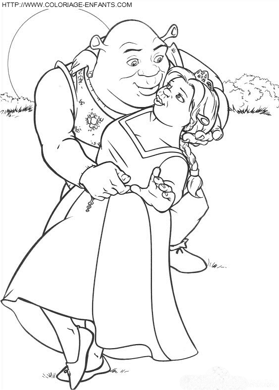 coloriage shrek