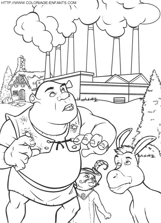 coloriage shrek