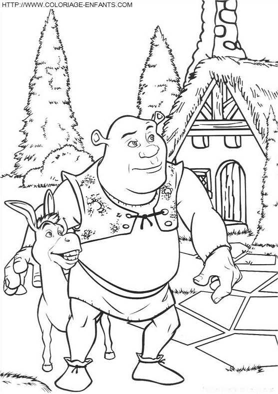 coloriage shrek