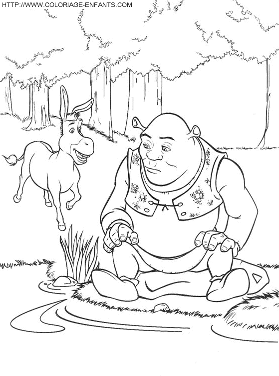 coloriage shrek