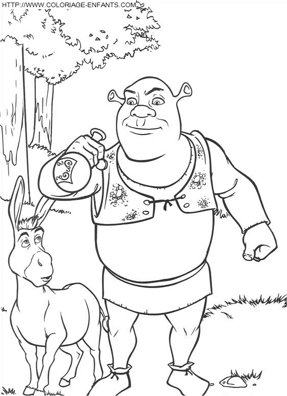 coloriage shrek