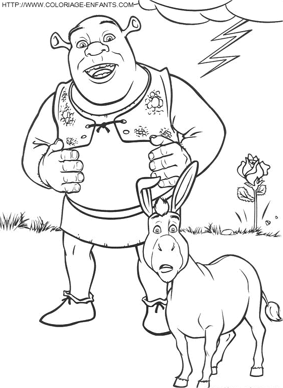 coloriage shrek