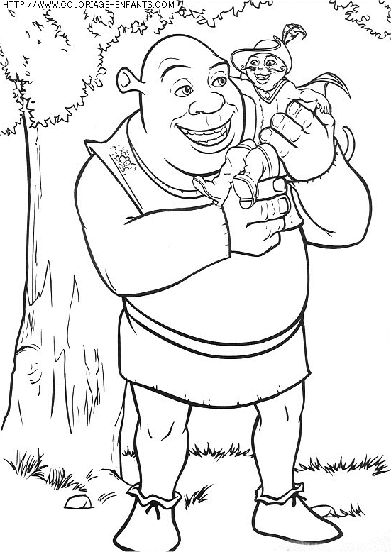 coloriage heros shrek 2