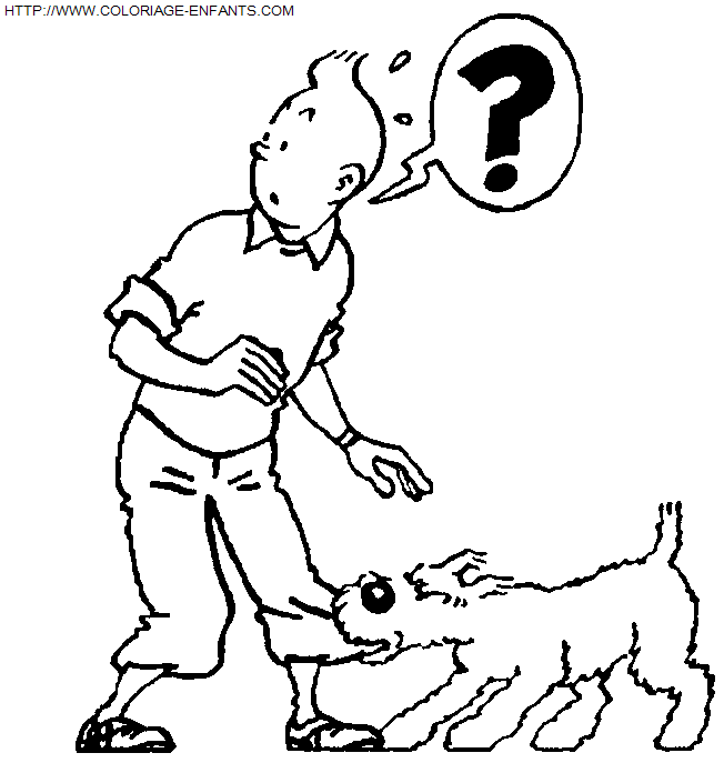 coloriage Heros Tintin