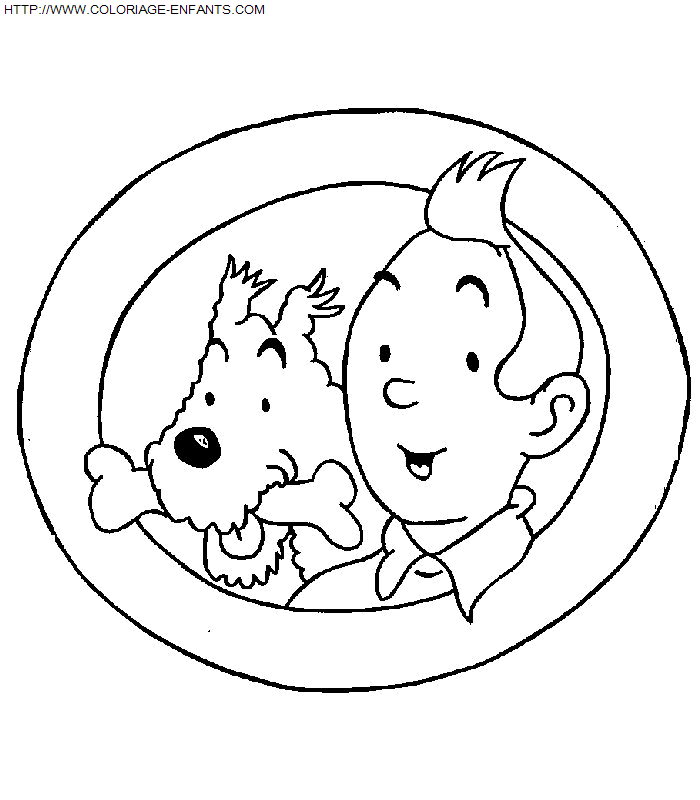 coloriage Heros Tintin