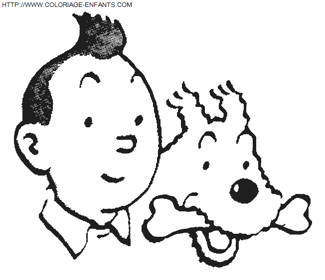 coloriage Heros Tintin