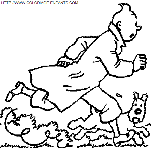 coloriage Heros Tintin