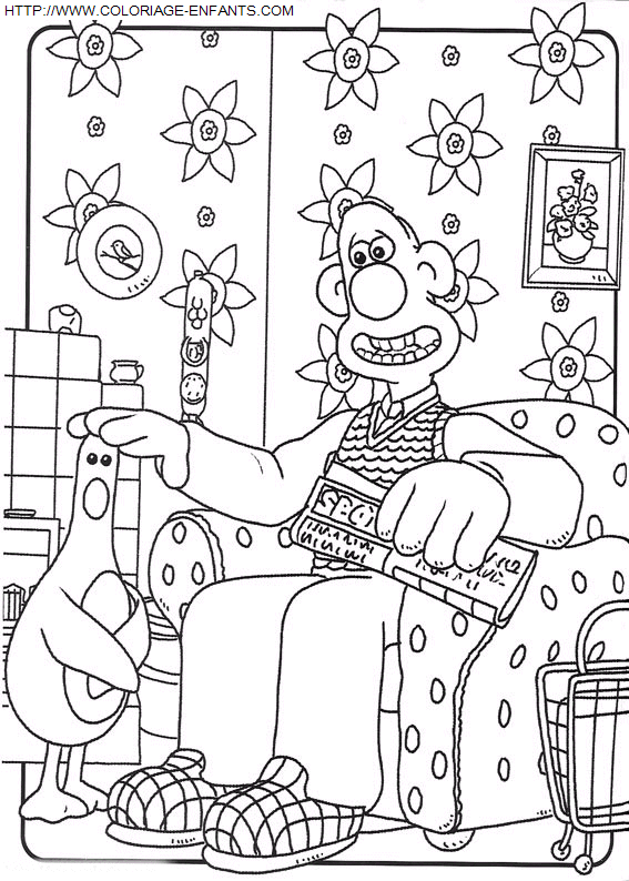 coloriage Heros Wallace Et Gromit