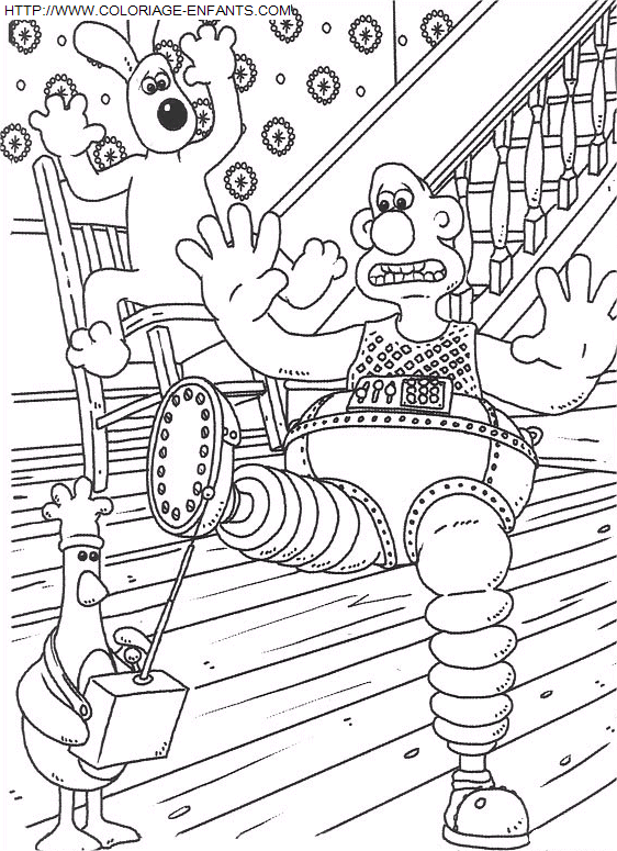 coloriage Heros Wallace Et Gromit