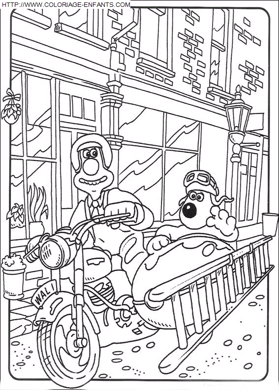 coloriage Heros Wallace Et Gromit