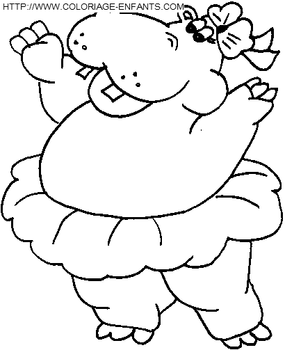 coloriage hippopotames