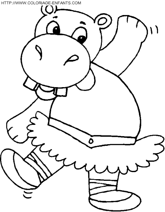 coloriage hippopotames