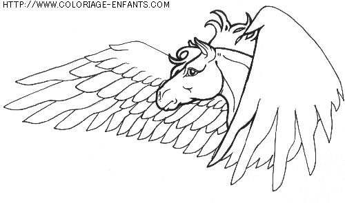 coloriage histoire licornes