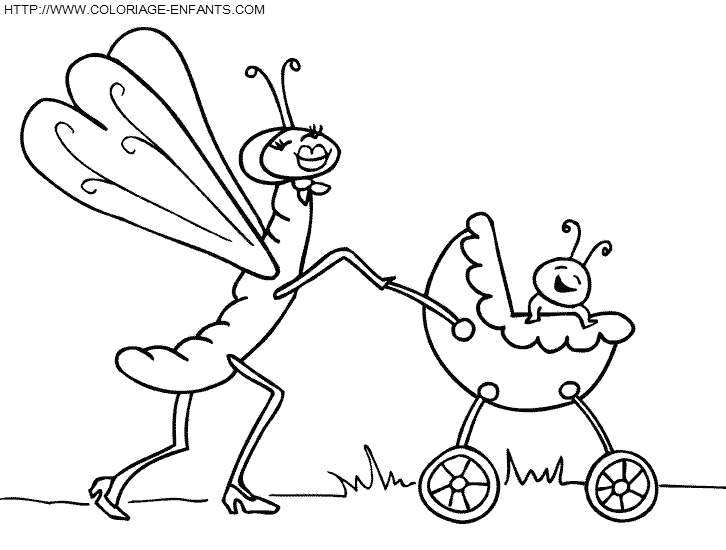 Coloriage insectes à imprimer et à colorier