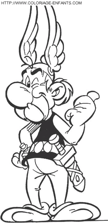 coloriage le portrait asterix