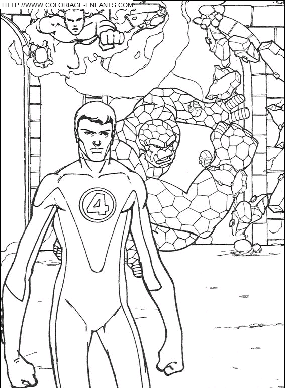 coloriage les 4 fantastiques mr fantastic