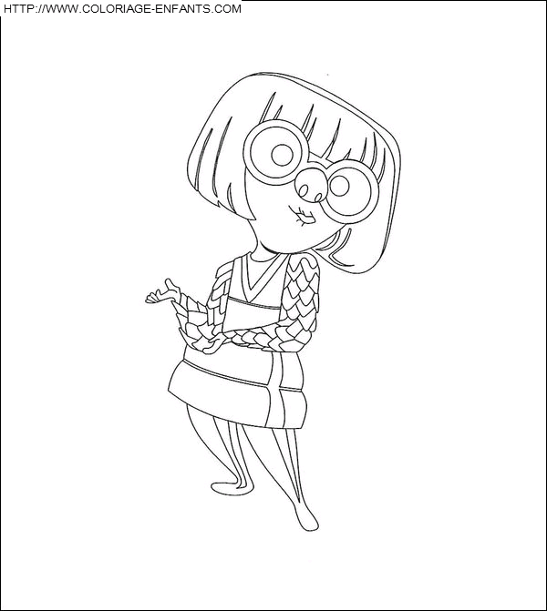 coloriage les indestructibles edna