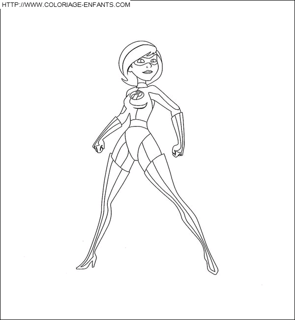 coloriage les indestructibles elastigirl 3eme dessin